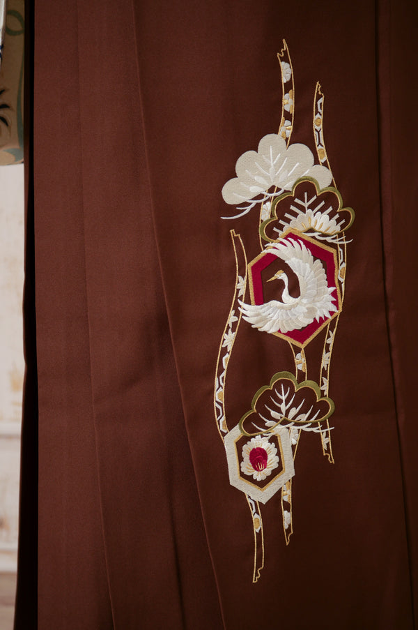 KR-032/ホワイトさらさ　卒業袴