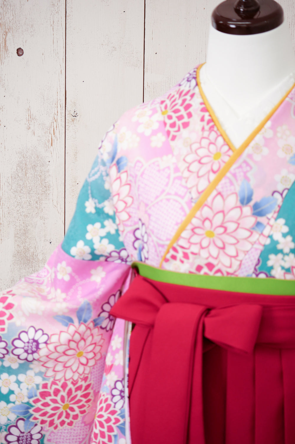 KR-106/ピンク×ブルーグリーン　卒業袴　仙台　宮城