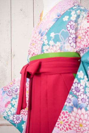 KR-106/ピンク×ブルーグリーン　卒業袴