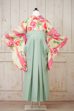 KR-110/椿矢絣クリームピンク　卒業袴