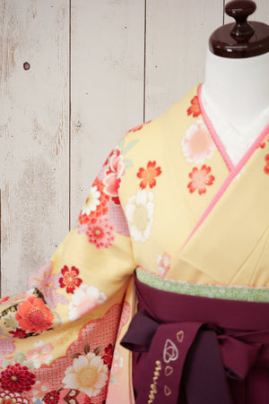 KR-111/クリーム地御所車　卒業袴