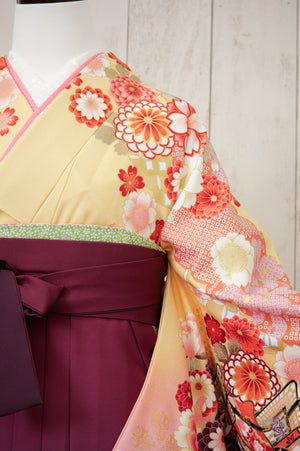 KR-111/クリーム地御所車　卒業袴