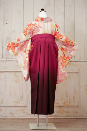 KR-113/白地に百合　卒業袴