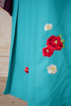 KR-114/よろけ縞赤紫　卒業袴