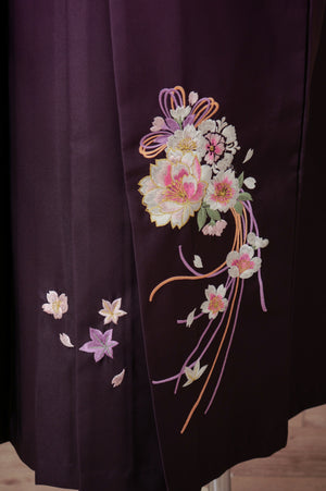 KR-115/白地ピンク牡丹　卒業袴