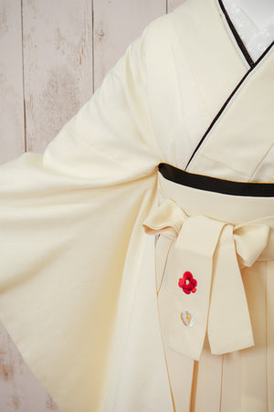 KR-028/ホワイト椿　卒業袴