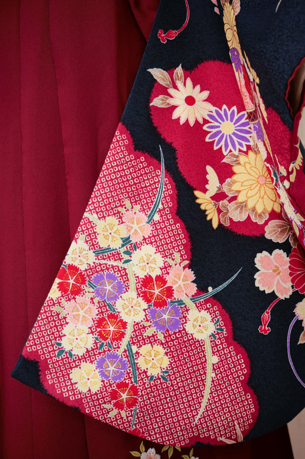 KR-122/紺エンジ　卒業袴