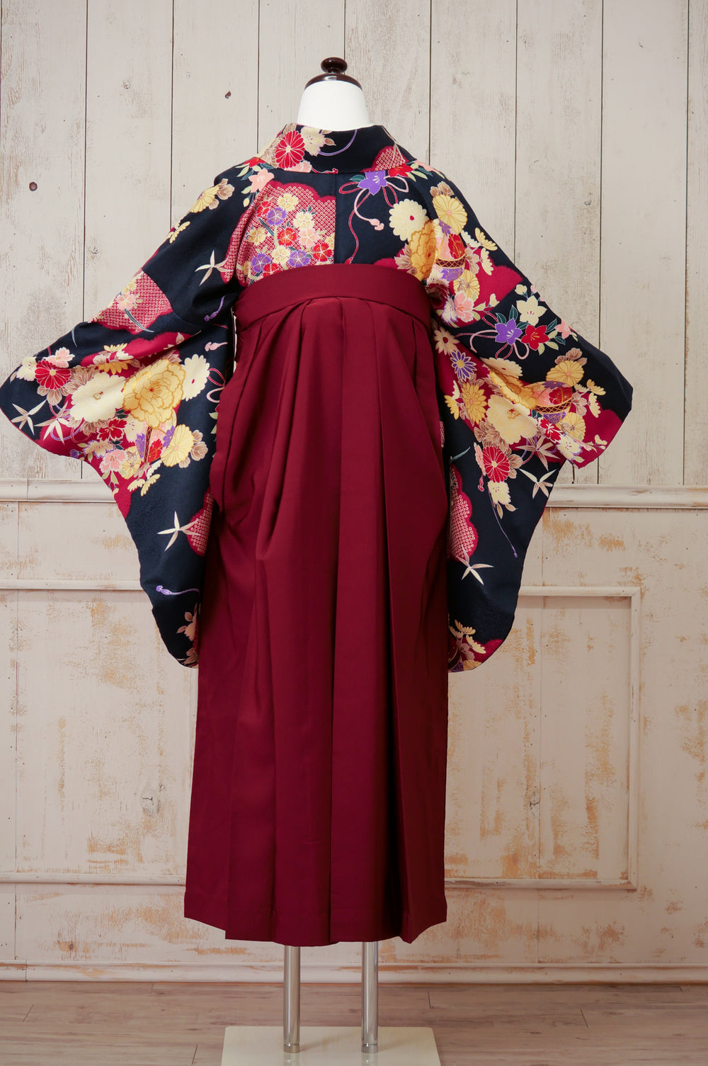 KR-122/紺エンジ　卒業袴　仙台　宮城