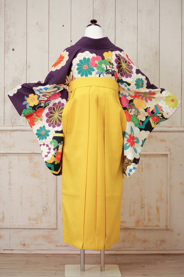 KR-124/紫レトロ花尽くし　卒業袴